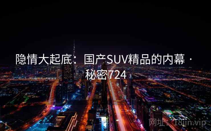 隐情大起底：国产SUV精品的内幕 · 秘密724