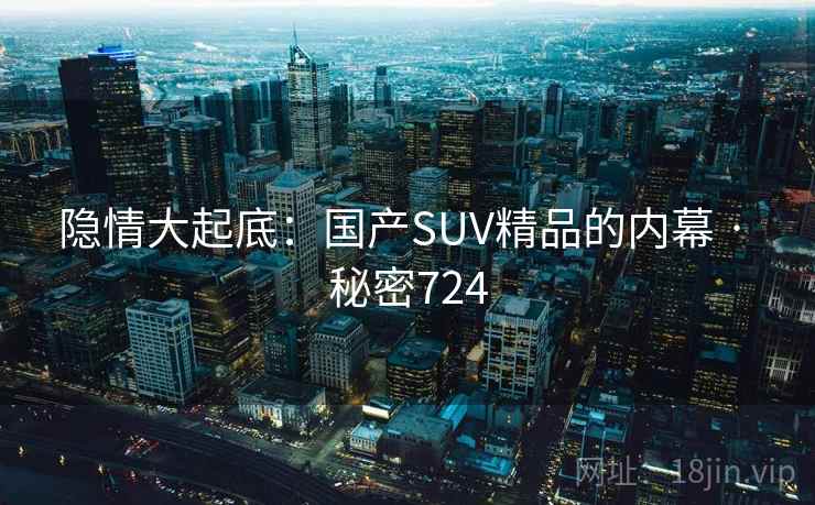 隐情大起底：国产SUV精品的内幕 · 秘密724